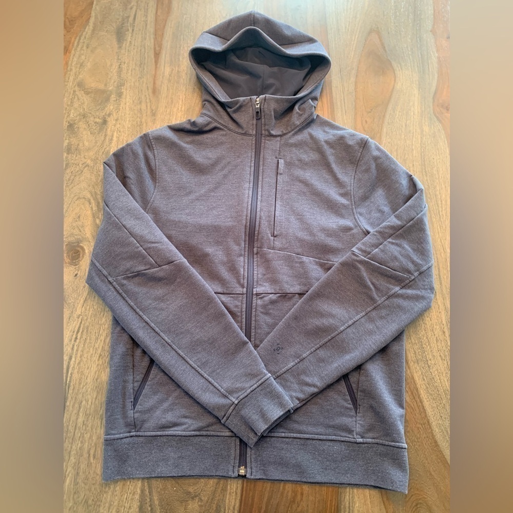 Lululemon City Sweat Zip Hoodie Heathered True Navy Size Medium Stretch French